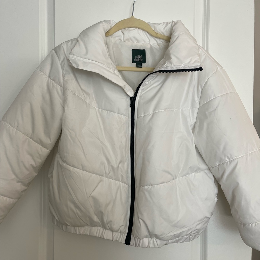 Cute White Puffer Jacket From Wild Fable At Target. Gem